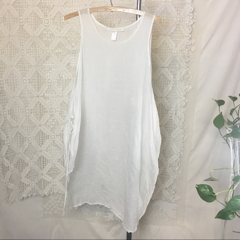 Creatures of Comfort white cotton pullover smock
